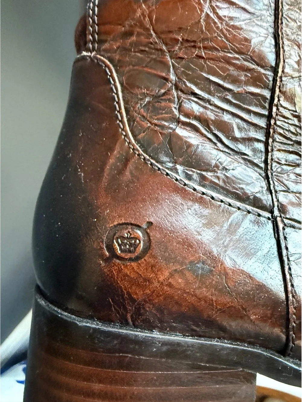 Born Brown Leather Knee-High Riding Boots with Buckle Detail